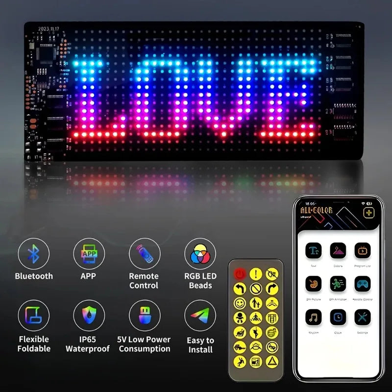 Programozható LED Kijelző Autó