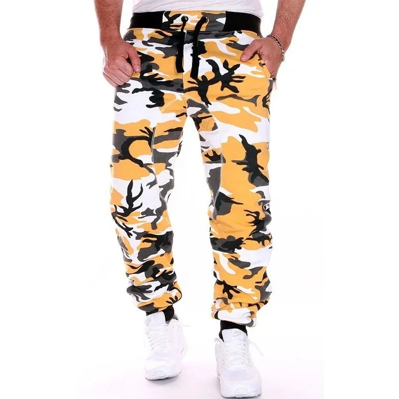 Camo Férfi Edzés Cargo Nadrág