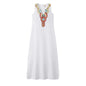 Damen-Boho-Kleid mit V-Ausschnitt