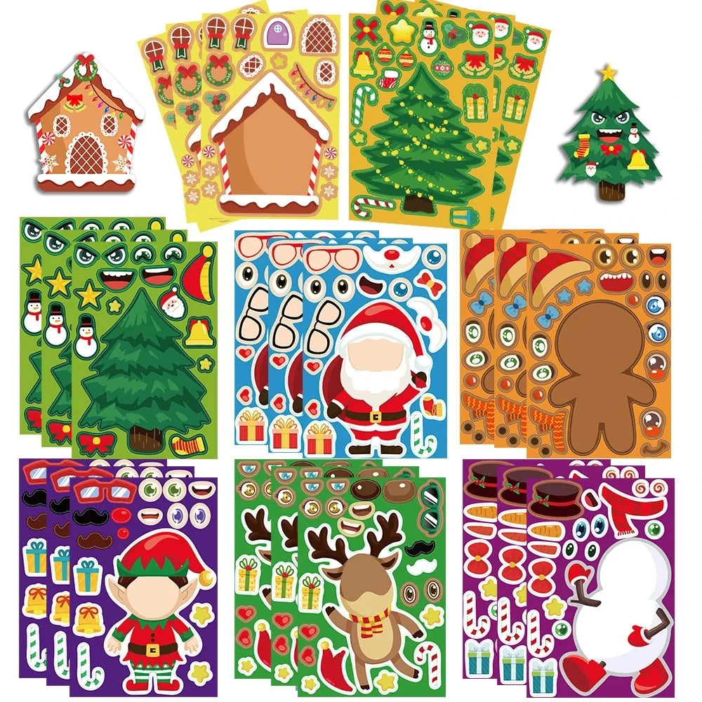 Karácsonyi Puzzle Matricák Diy