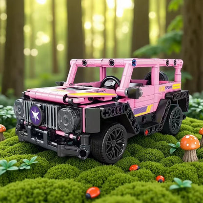 Lego Kompatibilis 1239 Darabos Rózsaszín Terepjáró Építőblokkok Modell - Könnyen Összeszerelhető Születésnapokra
