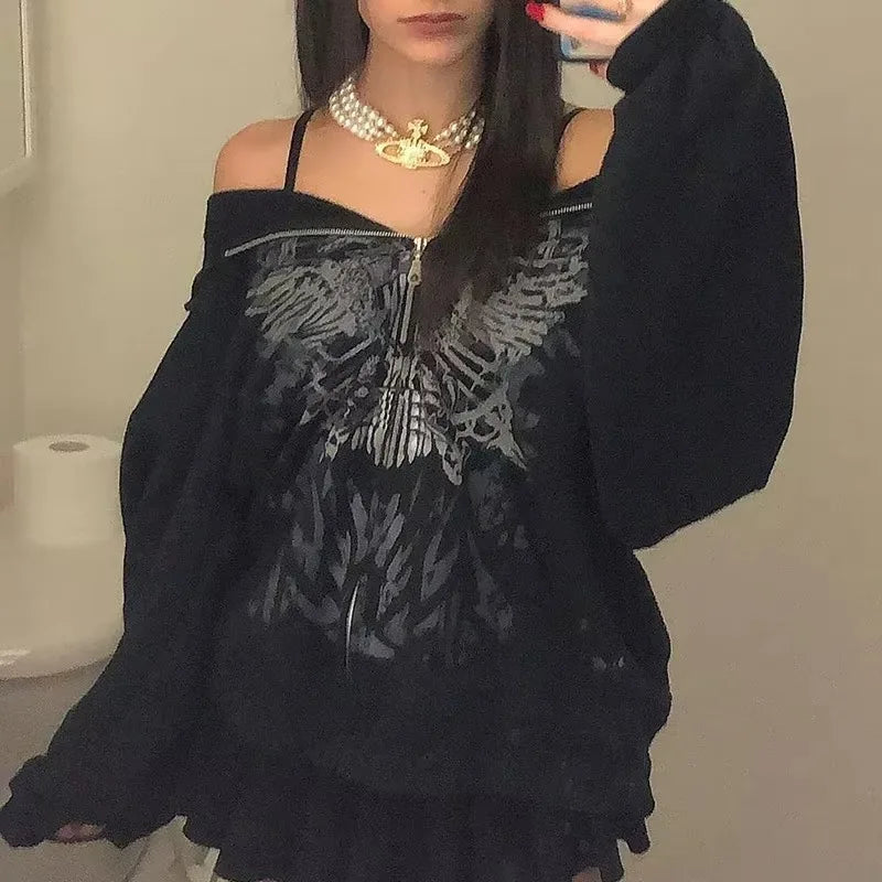 Liva Girl Y2K Gothic Hoodie