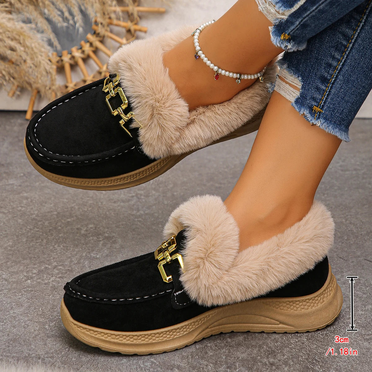 Stiefeletten mit warmem Plüschfutter