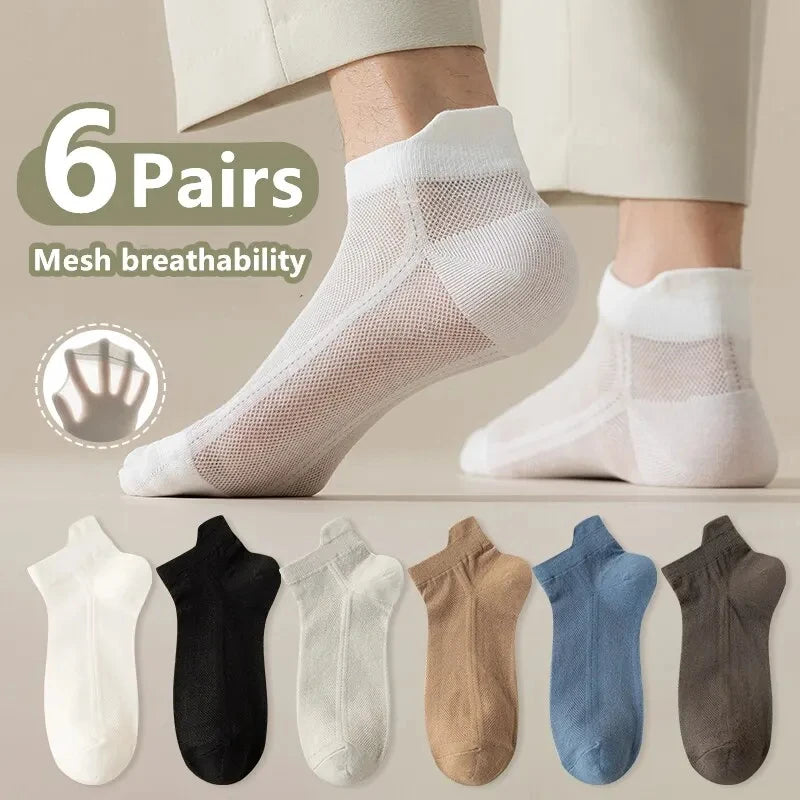 NONECN Herren-Baumwoll-Knöchelsocken, atmungsaktiv – Bequeme Sommersocken für den Alltag