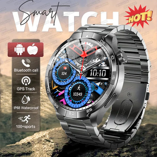 OutdoorTech GPS Sportos Okosóra Férfiaknak - 1,85 Hüvelykes AMOLED Kijelző NFC és HD Hívás IP68 Vízálló