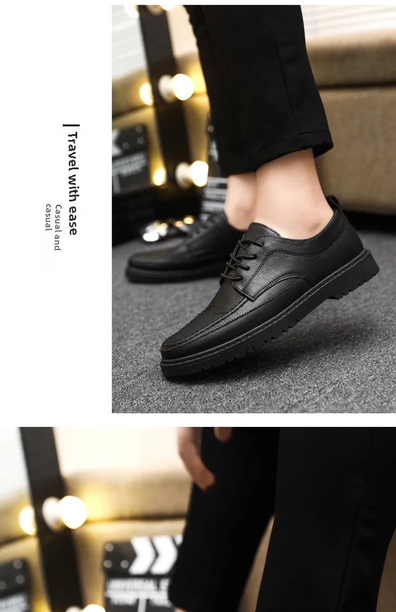 Férfi Luxus Bőr Cipő Olasz Oxford - Klasszikus Üzleti Brogue Loafer Barna
