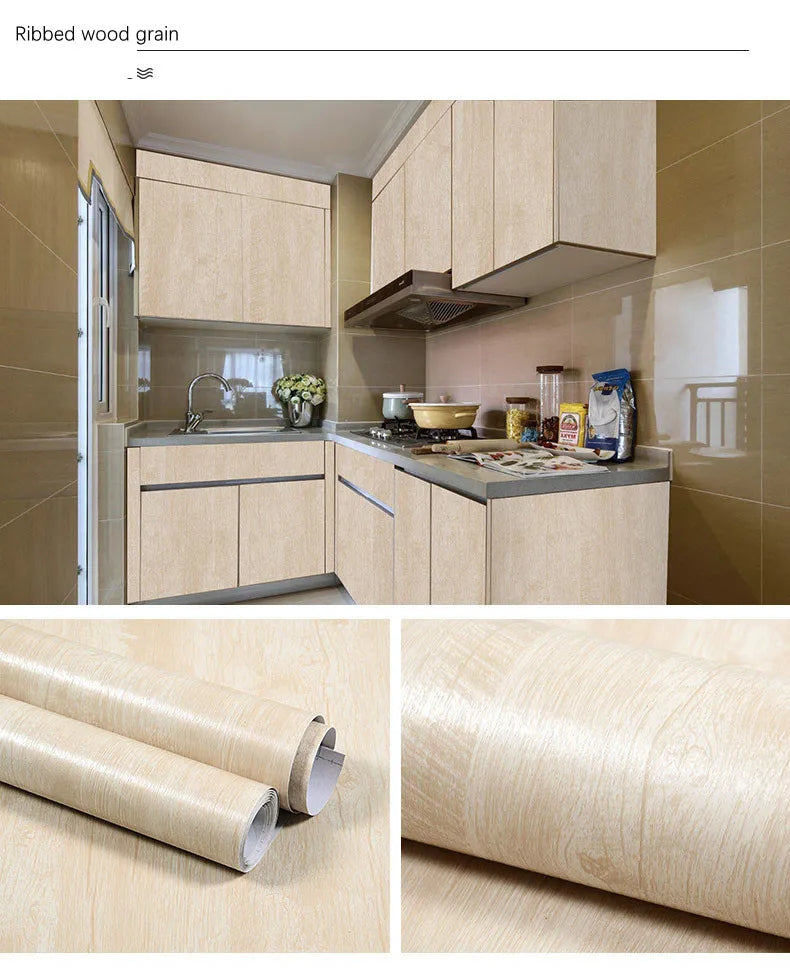Wood Pattern Self-Adhesive Wall Film