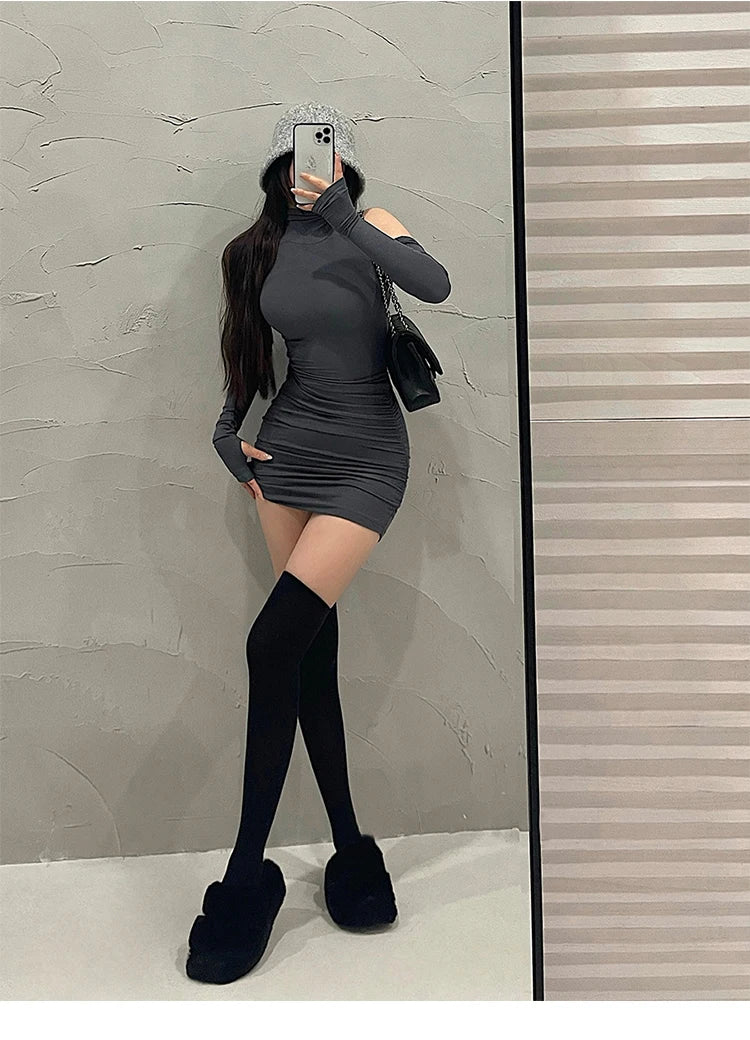 JEYONGZOOCN Bodycon Ruha Mini