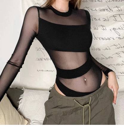JEYONGZOO Fekete Háló Overál