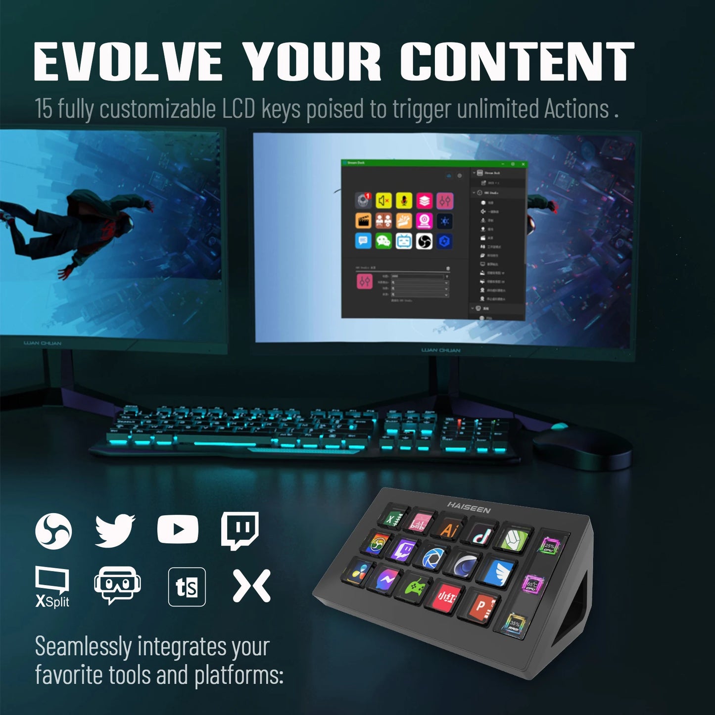 Stream Deck 15 Gombok JIMITU