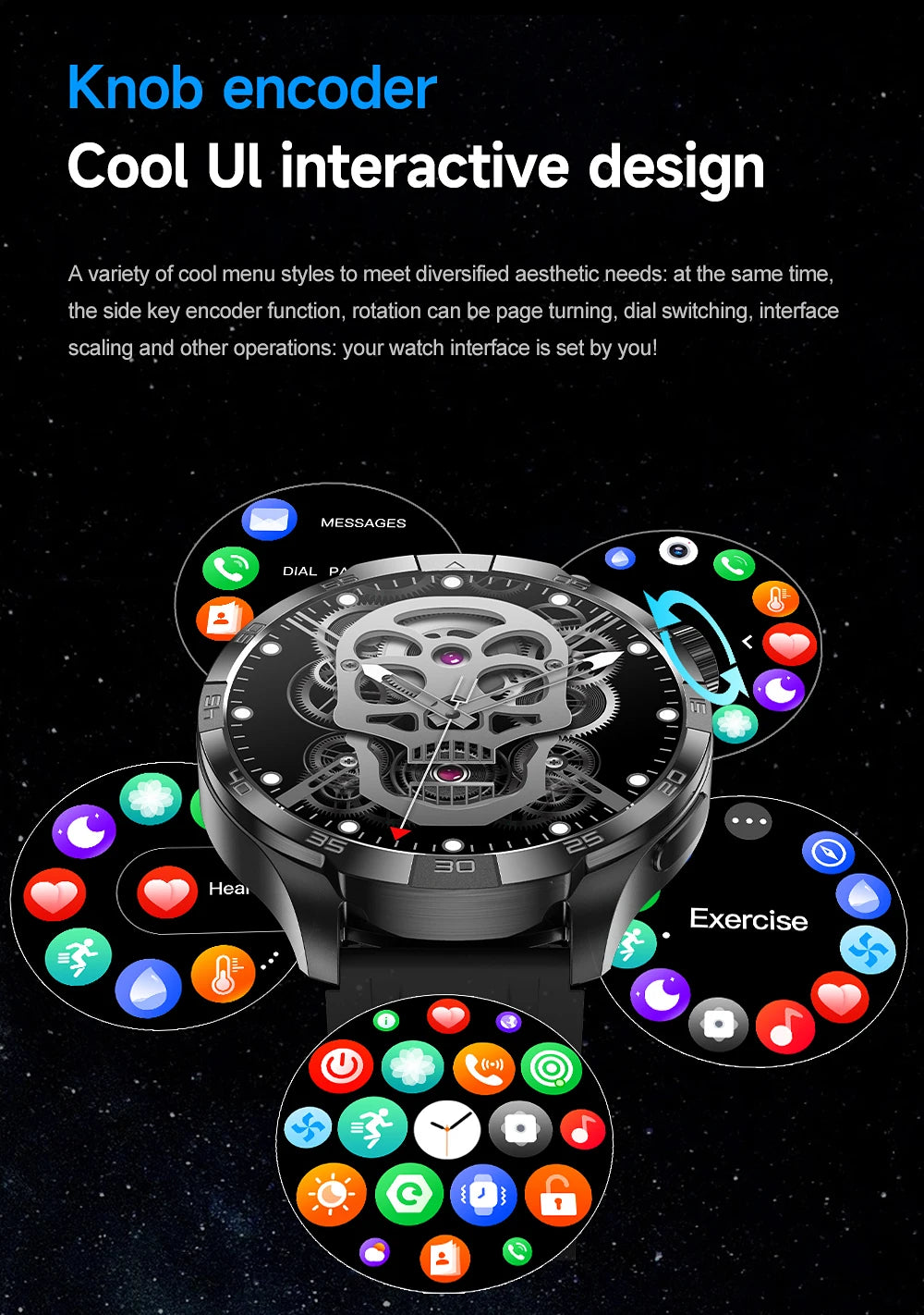 OutdoorTech GPS Sportos Okosóra Férfiaknak - 1,85 Hüvelykes AMOLED Kijelző NFC és HD Hívás IP68 Vízálló