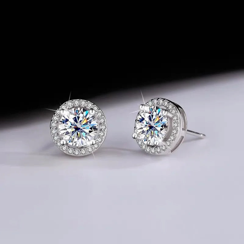 Moissanite Fülbevaló Uniszex
