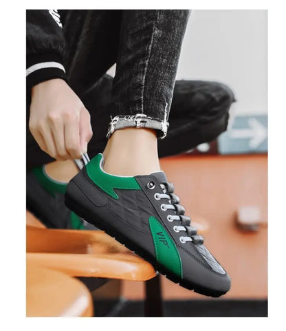 Férfi Nyári Félcipő Baotou Papucs - Divatos Lapos Talpú Bean Shoes