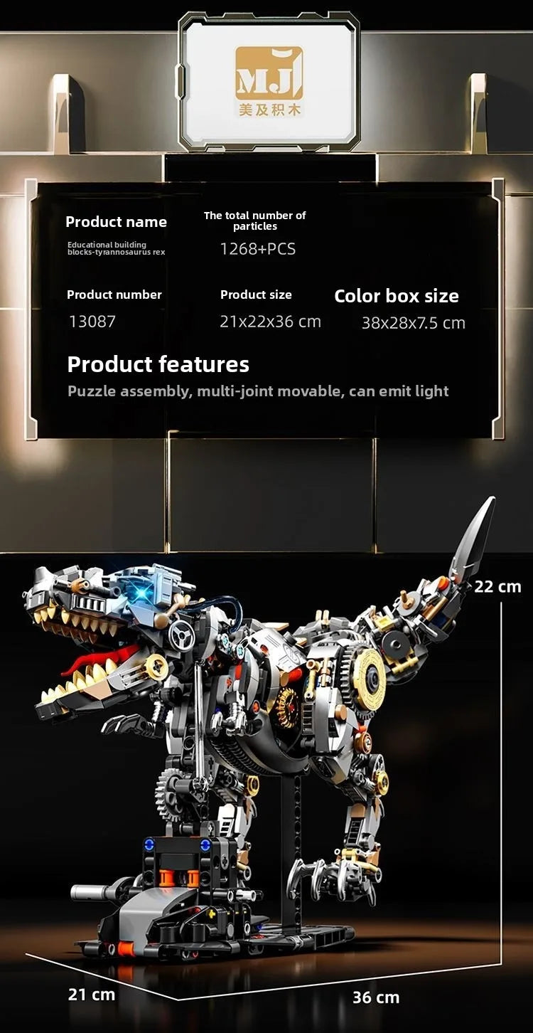 T Rex Építő Játék Félmechanikus