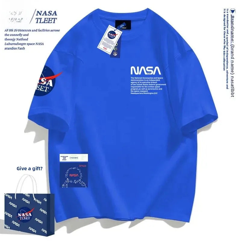 NASA-Baumwoll-T-Shirt, atmungsaktives Muster