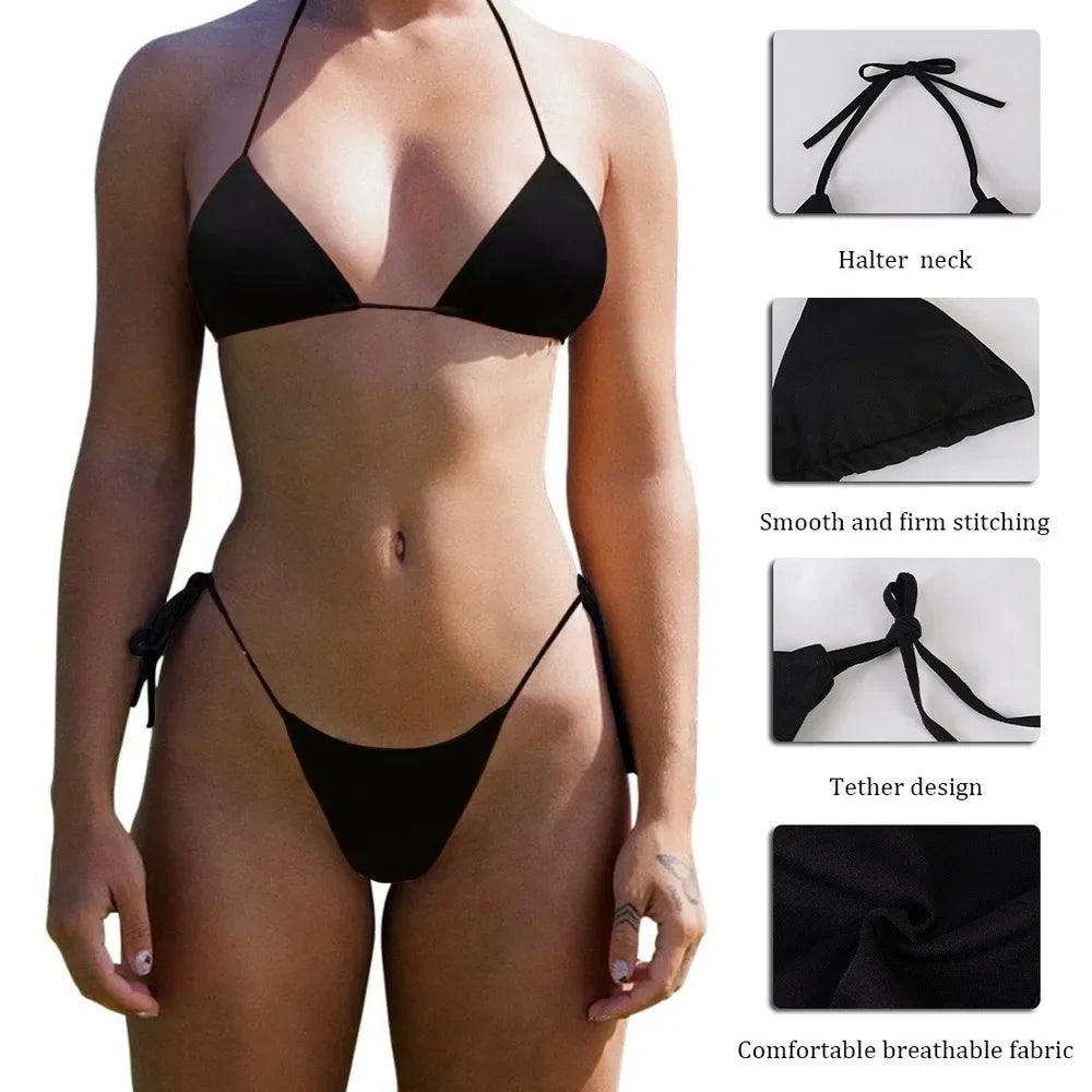 Moonbiffy Női Bikini Halteres