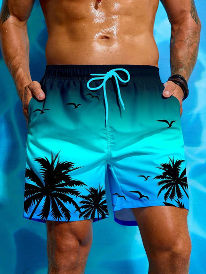 Férfi Pálma Mintás Board Shorts