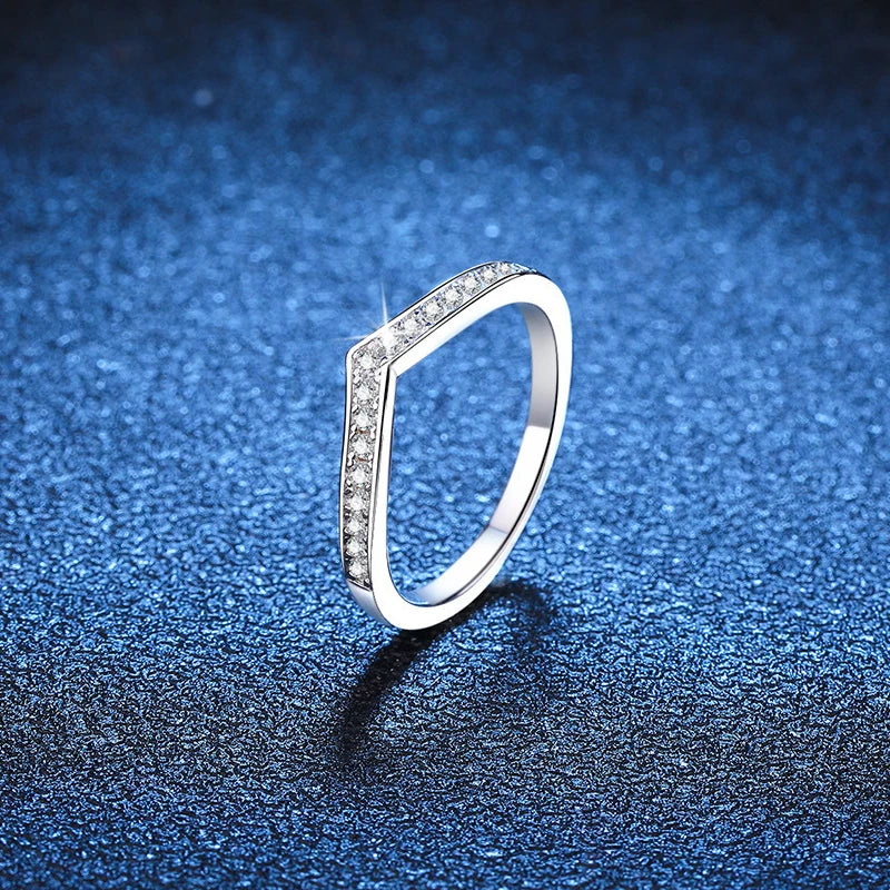 Moissanite Gyűrű 925 Nőknek