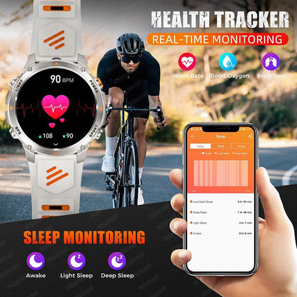 MilGuard GPS Pozíció Okosóra Férfiaknak - Térképes Útvonal Követés, 30 Méter Vízálló, Taktikai Sportóra