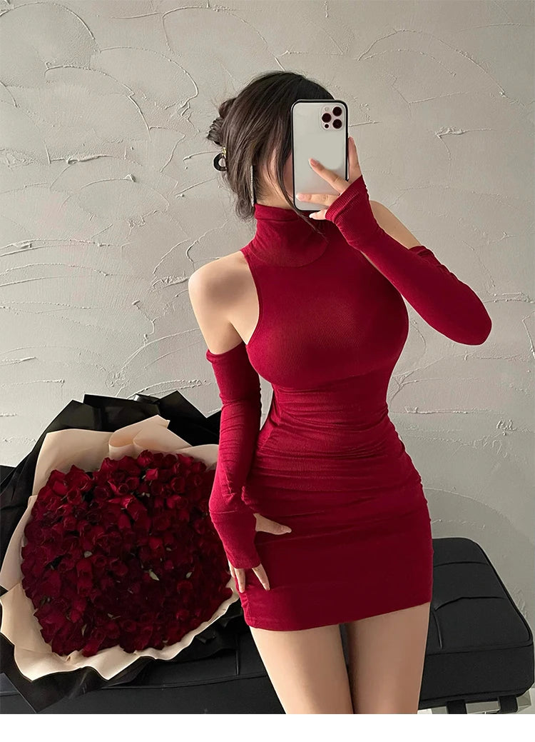 JEYONGZOOCN Bodycon Ruha Mini
