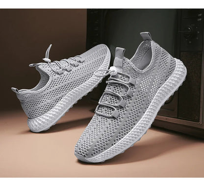 Férfi Casual Sneaker Mesh Slip-On - Légáteresztő Lapos Talpú Cipő Nagy Méret