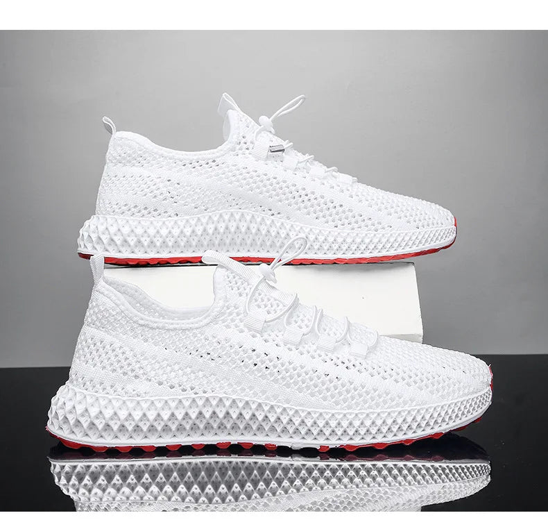 Férfi Casual Sneaker Mesh Slip-On - Légáteresztő Lapos Talpú Cipő Nagy Méret