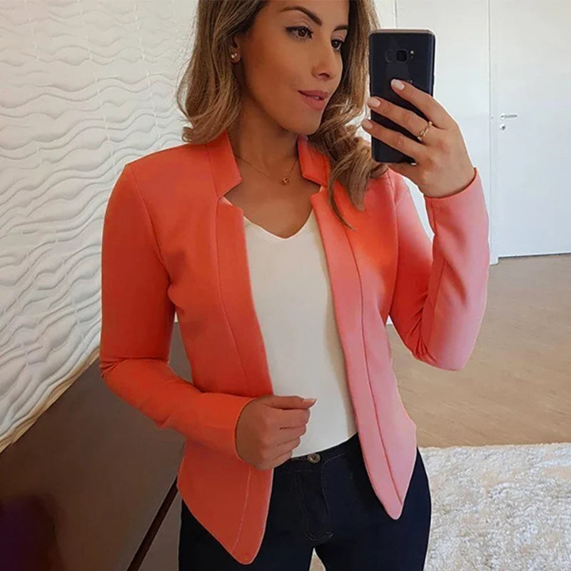 Women's White Blazer Slim