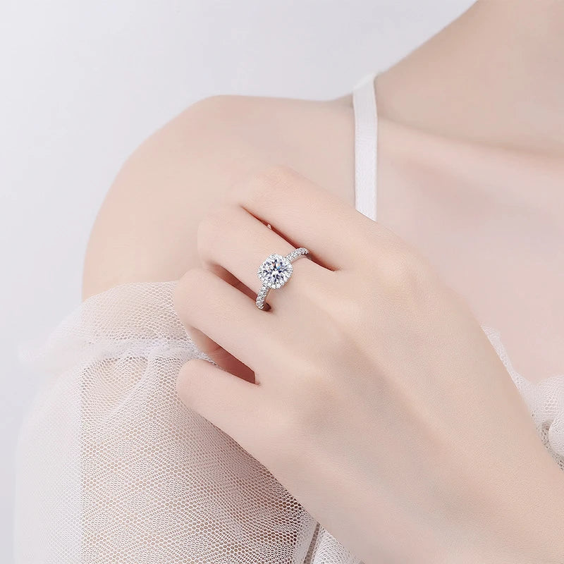Moissanite S925 Nőknek Gyűrű
