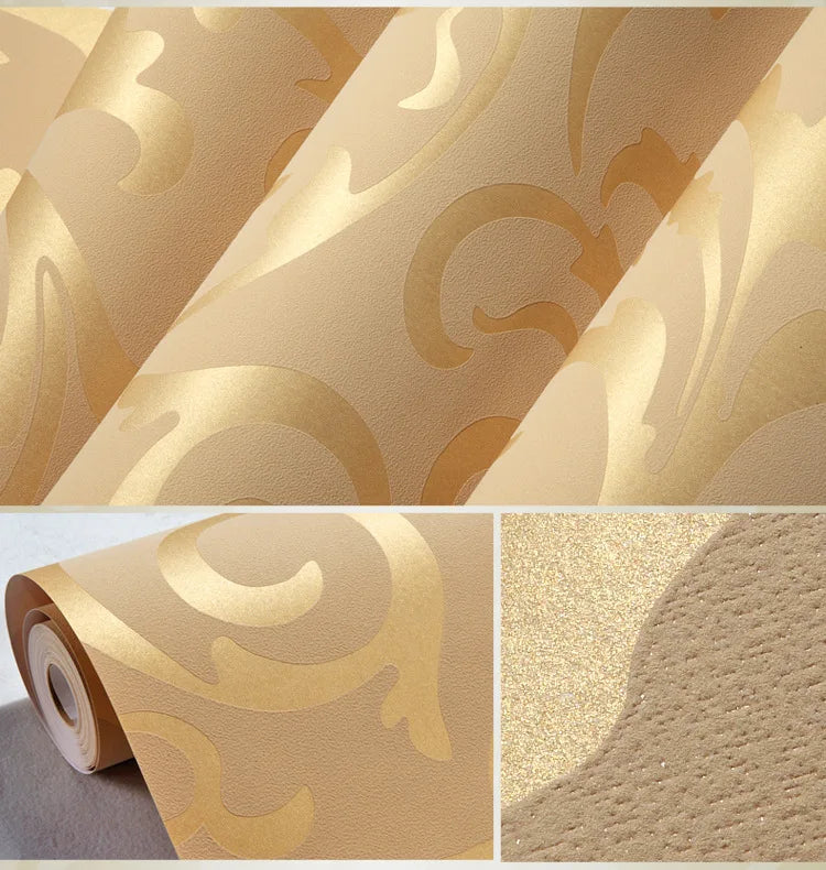 Damask Tapéta DZQCN Ezüst 3D