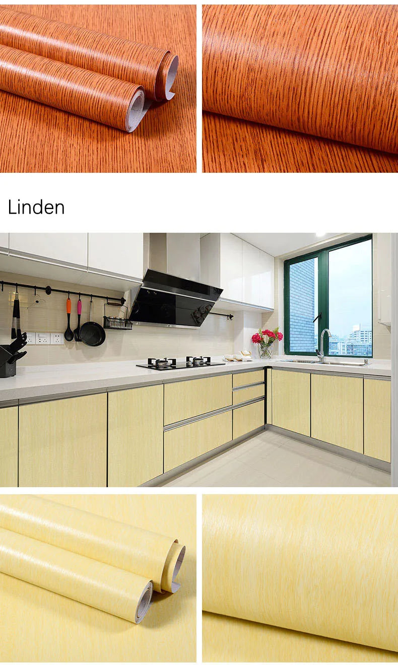 Wood Pattern Self-Adhesive Wall Film