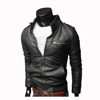 Férfi PU Kabát LivaGirl Zipper