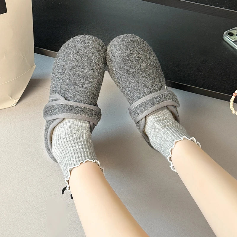 RZSMTYA Damen-Winterschuhe Flock