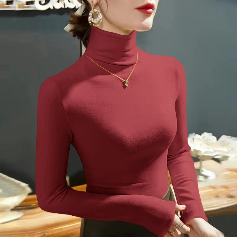 JEYONGZOOCN Turtleneck Warm Women