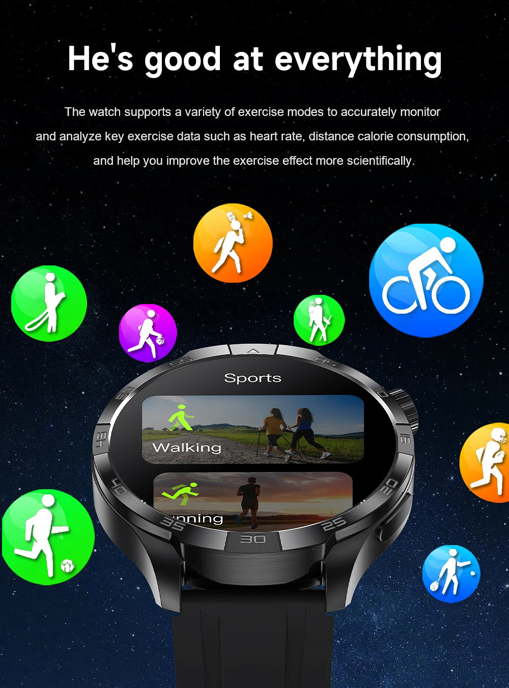 OutdoorTech GPS Sportos Okosóra Férfiaknak - 1,85 Hüvelykes AMOLED Kijelző NFC és HD Hívás IP68 Vízálló