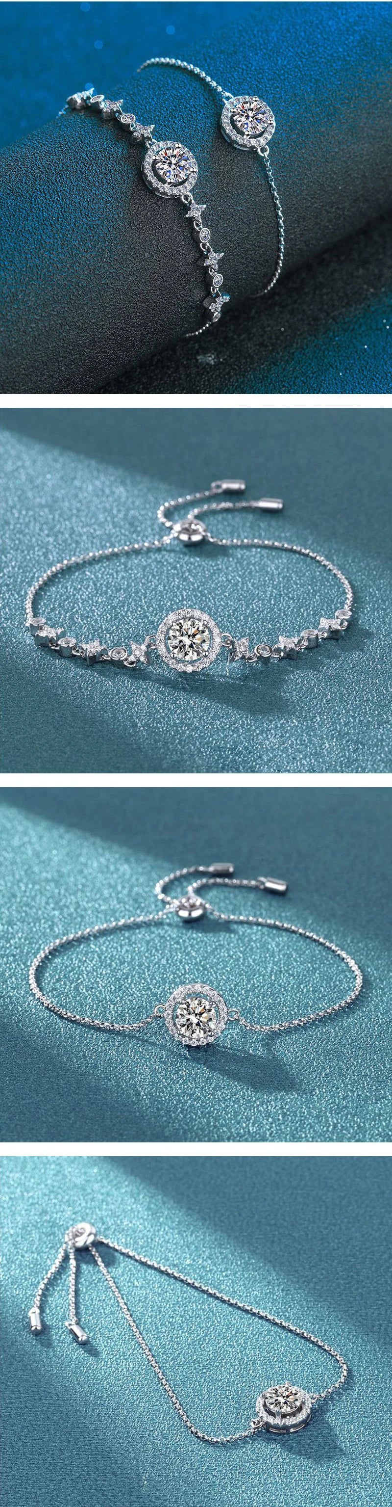 Moissanite Hópehely Karkötő