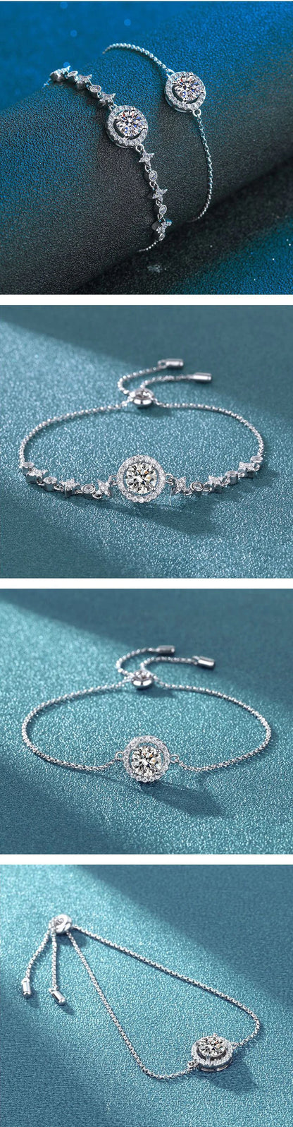 Moissanite Hópehely Karkötő