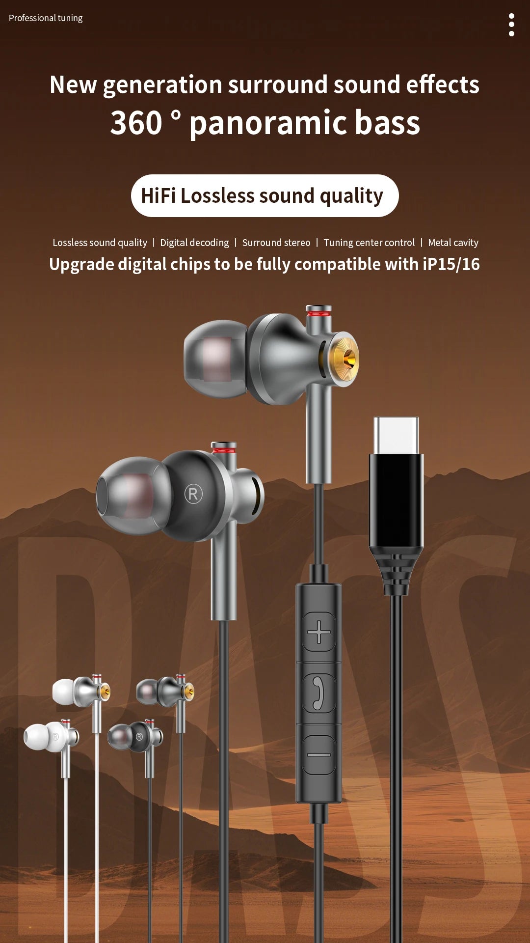 TekaGene USB C Fülhallgató ANC
