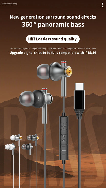 TekaGene USB C Fülhallgató ANC