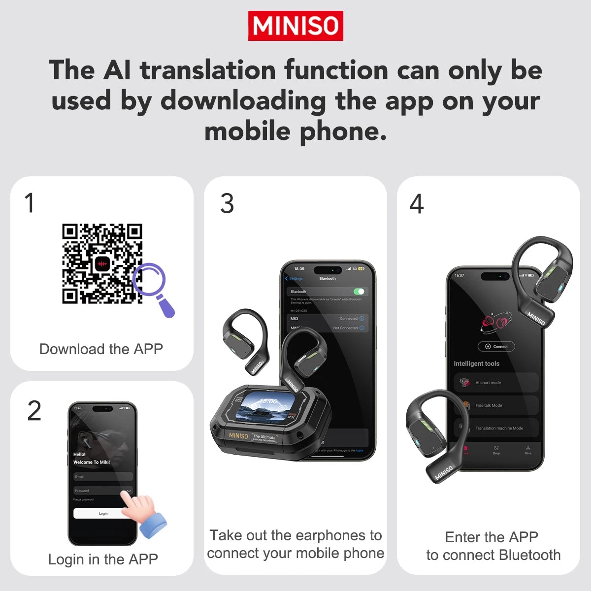 MINISO M98 AI Fülhallgató