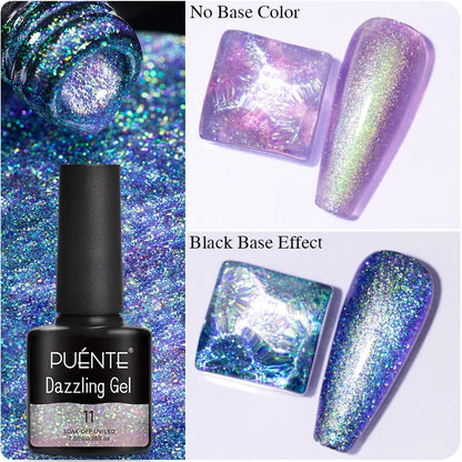 Puente Cat Eye Gel Fényes Kék