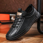 Férfi Casual Mokaszin Cipő - Kényelmes Lapos Talpú Slip-On Bőr Loafer