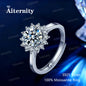 Moissanite Gyűrű Szív D Szín