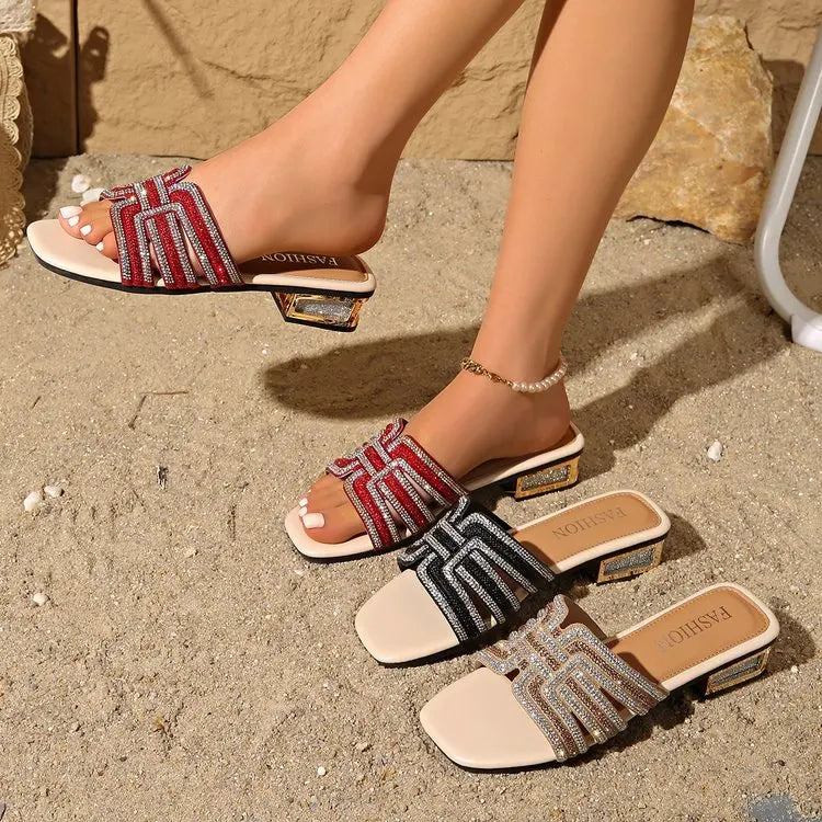 PU Leather Shoes with Square Heels