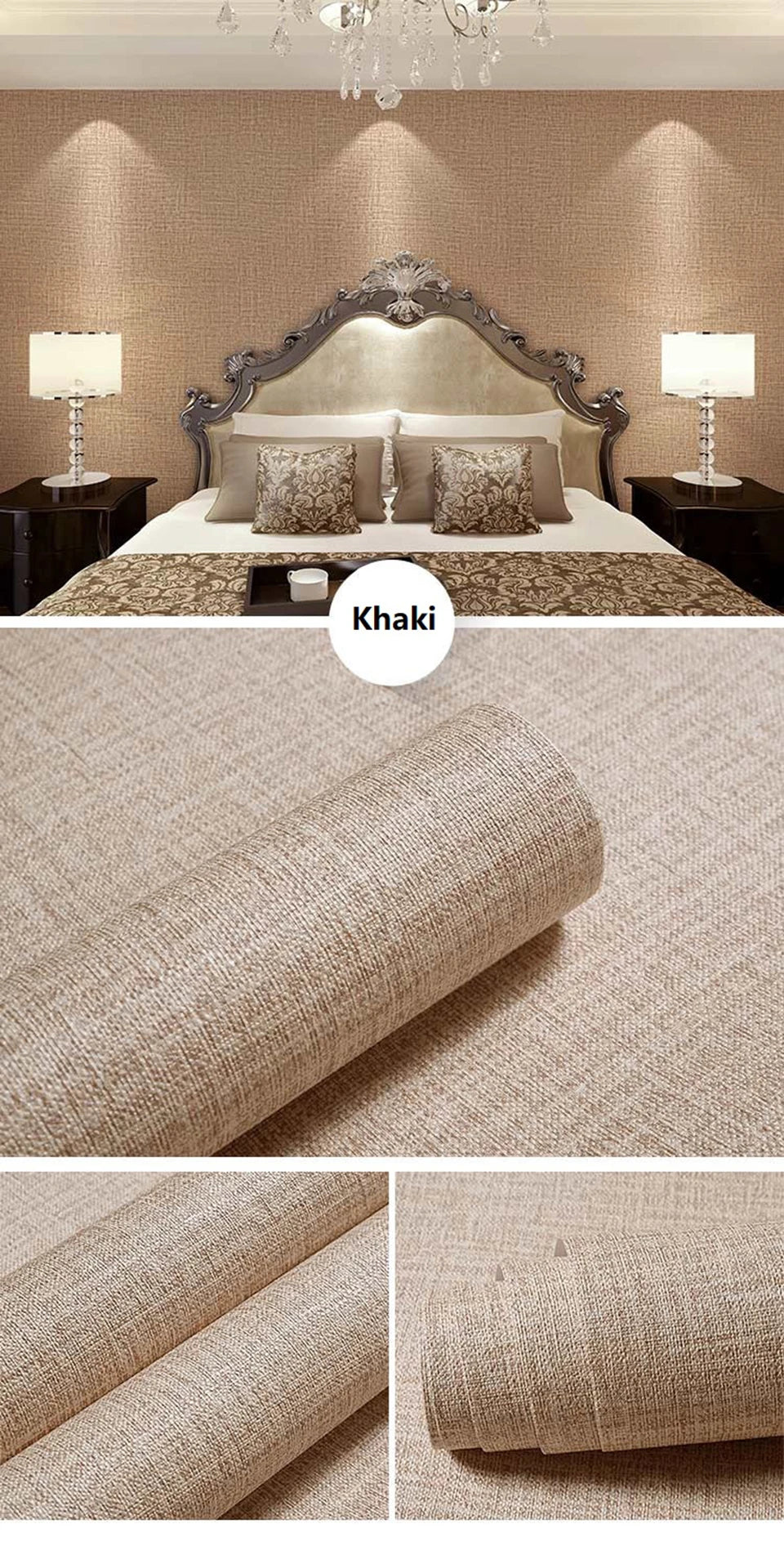 Linen PVC Öntapadós Tapéta