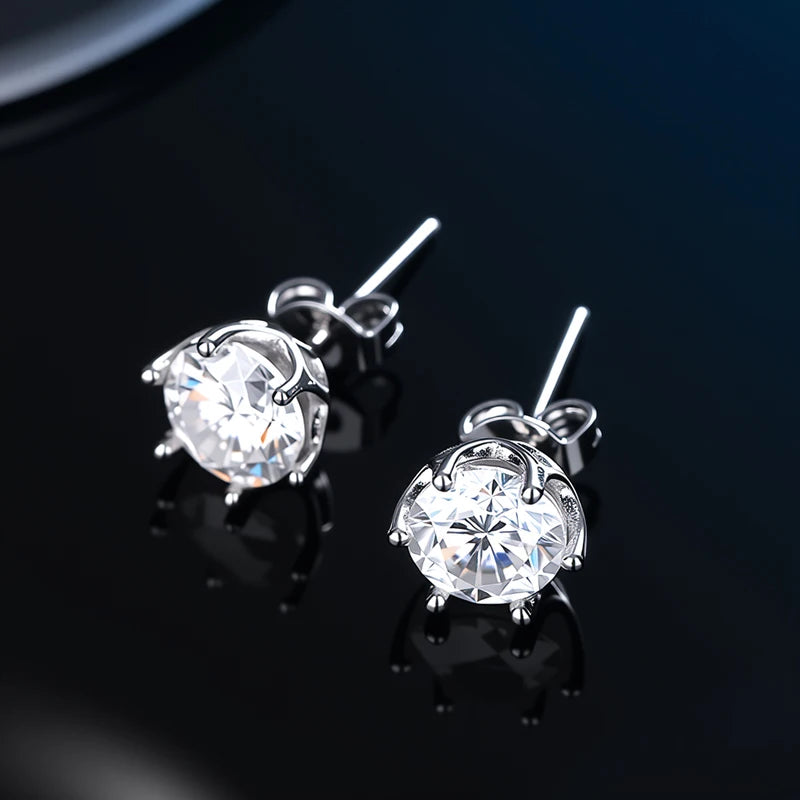 Moissanite Fülbevaló Uniszex