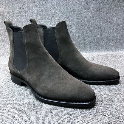 Férfi Designer Chelsea Csizma Luxus Bársony - Prémium Velúr Bőr Bokacsizma