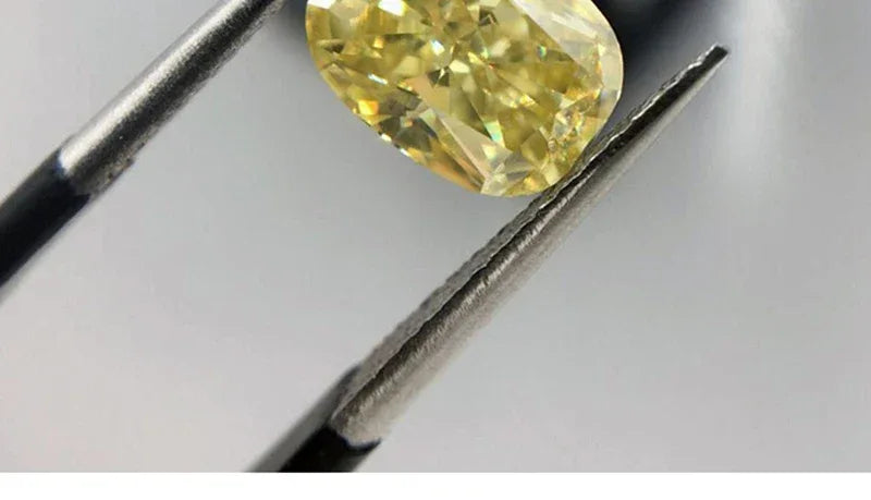 0.5-6ct Rare Colored Moissanite Loose Stone Real VVS1 Lab Grown Princess Crystal Yellow Pink Certified Heart Moissanite Diamonds - BAALAAZ