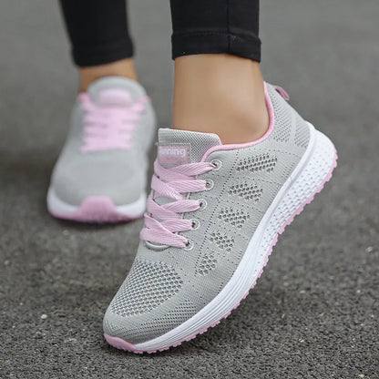 Női Sportos Cipő - Légáteresztő Hálós Sneaker