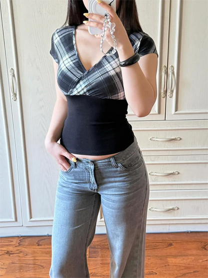 JEYONGZOOCN Patchwork CropTop