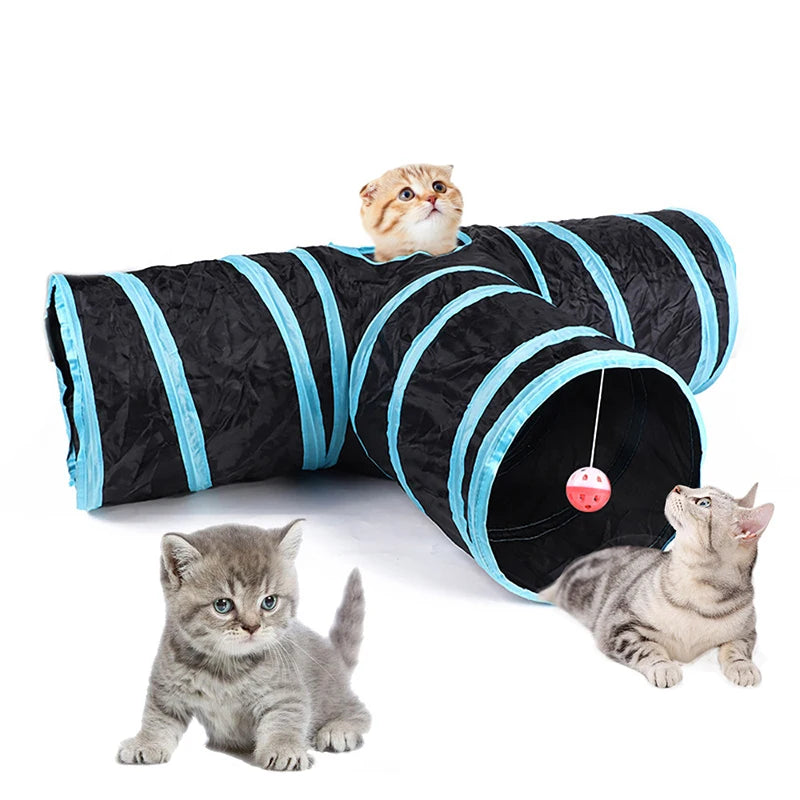 Cat Tunnel Foldable Cat Tube Toy - Breathable For Indoor Use